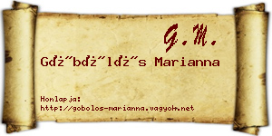 Göbölös Marianna névjegykártya